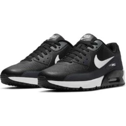 Nike Air Max 90 G Golf Shoes Black/White -Golf Equipment Store nike air max 90 g golf shoes black white pair itempicture