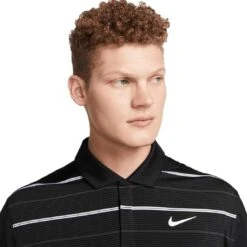 Nike Dri-FIT Tiger Woods Striped Polo 20 Nike Dri-FIT Tiger Woods Striped Polo -Golf Equipment Store nike dri fit tw striped polo black anthracite detail itempicture