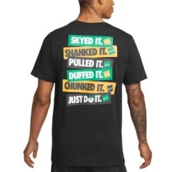 Nike Verbiage Golf Tee -Golf Equipment Store nike verbiage golf tee black back itempicture