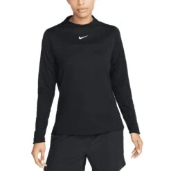 Nike Women's Dri-FIT UV Advantage Mock-Neck Top 7 Nike Women's Dri-FIT UV Advantage Mock-Neck Top -Golf Equipment Store nike womens dri fit uv advantage mock neck top black itempicture