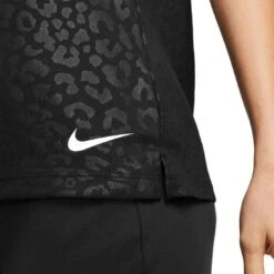 Nike Women's Dri-FIT Victory Embossed Sleeveless Polo -Golf Equipment Store nike womens dri fit victory embossed sleeveless polo black detail itempicture