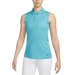 Nike Women's Dri-FIT Victory Sleeveless Polo 19 Nike Women's Dri-FIT Victory Sleeveless Polo -Golf Equipment Store nike womens dri fit victory sleeveless polo baltic blue itempicture