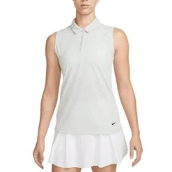 Nike Women's Dri-FIT Victory Sleeveless Polo 21 Nike Women's Dri-FIT Victory Sleeveless Polo -Golf Equipment Store nike womens dri fit victory sleeveless polo light silver itempicture