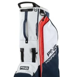 Ping Hoofer Lite Stand Bag -Golf Equipment Store ping 2023 hoofer lite stand bag navy platinum red detail3 itempicture