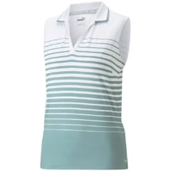 Puma Women's MATTR Stripe Sleeveless Polo 7 Puma Women's MATTR Stripe Sleeveless Polo -Golf Equipment Store puma 2023 womens mattr stripe sleeveless polo adriatic itempicture