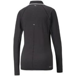 Puma Women's YOU-V Long Sleeve Polo 9 Puma Women's YOU-V Long Sleeve Polo -Golf Equipment Store puma 2023 womens you v long sleeve polo black back itempicture