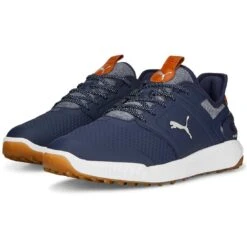 Puma Ignite Elevate Golf Shoes Navy/Silver 10 Puma Ignite Elevate Golf Shoes Navy/Silver -Golf Equipment Store puma ignite elevate golf shoes navy silver 376077 05 pair itempicture