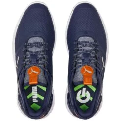 Puma Ignite Elevate Golf Shoes Navy/Silver 11 Puma Ignite Elevate Golf Shoes Navy/Silver -Golf Equipment Store puma ignite elevate golf shoes navy silver 376077 05 top itempicture