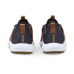Puma Ignite Fasten8 Crafted Golf Shoes Navy Blazer/Gold/Leather Brown 9 Puma Ignite Fasten8 Crafted Golf Shoes Navy Blazer/Gold/Leather Brown -Golf Equipment Store puma ignite fasten8 crafted golf shoes navy blazer gold leather brown heel itempicture
