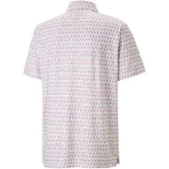 Puma MATTR Flamingo Polo -Golf Equipment Store puma mattr flamingo polo white back itempicture