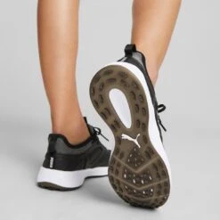 Puma Women's Ignite Malibu Golf Shoes Black/Silver/Black -Golf Equipment Store puma womens ignite malibu golf black silver black 376158 02 mod2 itempicture