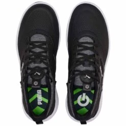 Puma Women's Ignite Malibu Golf Shoes Black/Silver/Black -Golf Equipment Store puma womens ignite malibu golf black silver black 376158 02 top itempicture