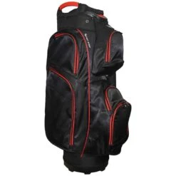 RJ Sports Mission Cart Bag -Golf Equipment Store rj sports mission cart bag black red left itempicture