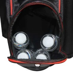 RJ Sports Mission Cart Bag -Golf Equipment Store rj sports mission cart bag black red pocket itempicture