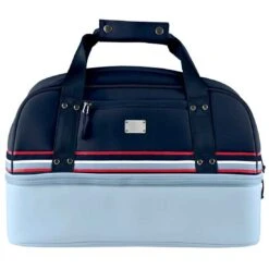 Sun Mountain Mid-Stripe Boston Bag -Golf Equipment Store sun mountain 2023 mid stripe boston bag frost navy red itempicture