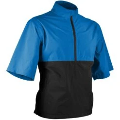 Sun Mountain Monsoon Short Sleeve Rain Pullover -Golf Equipment Store sun mountain 2023 monsoon ss rain pullover royal black itempicture
