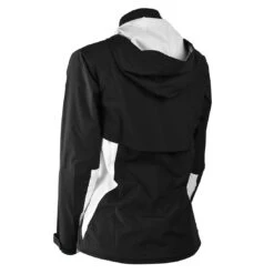 Sun Mountain Women's Stratus Rain Jacket -Golf Equipment Store sun mountain 2023 womens stratus rain jacket black white back itempicture