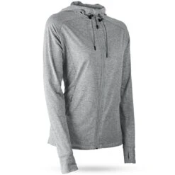 Sun Mountain Women's Second Layer Hooded Jacket 10 Sun Mountain Women's Second Layer Hooded Jacket -Golf Equipment Store sun mountain 23 wmn second layer hooded jacket platinum itempicture