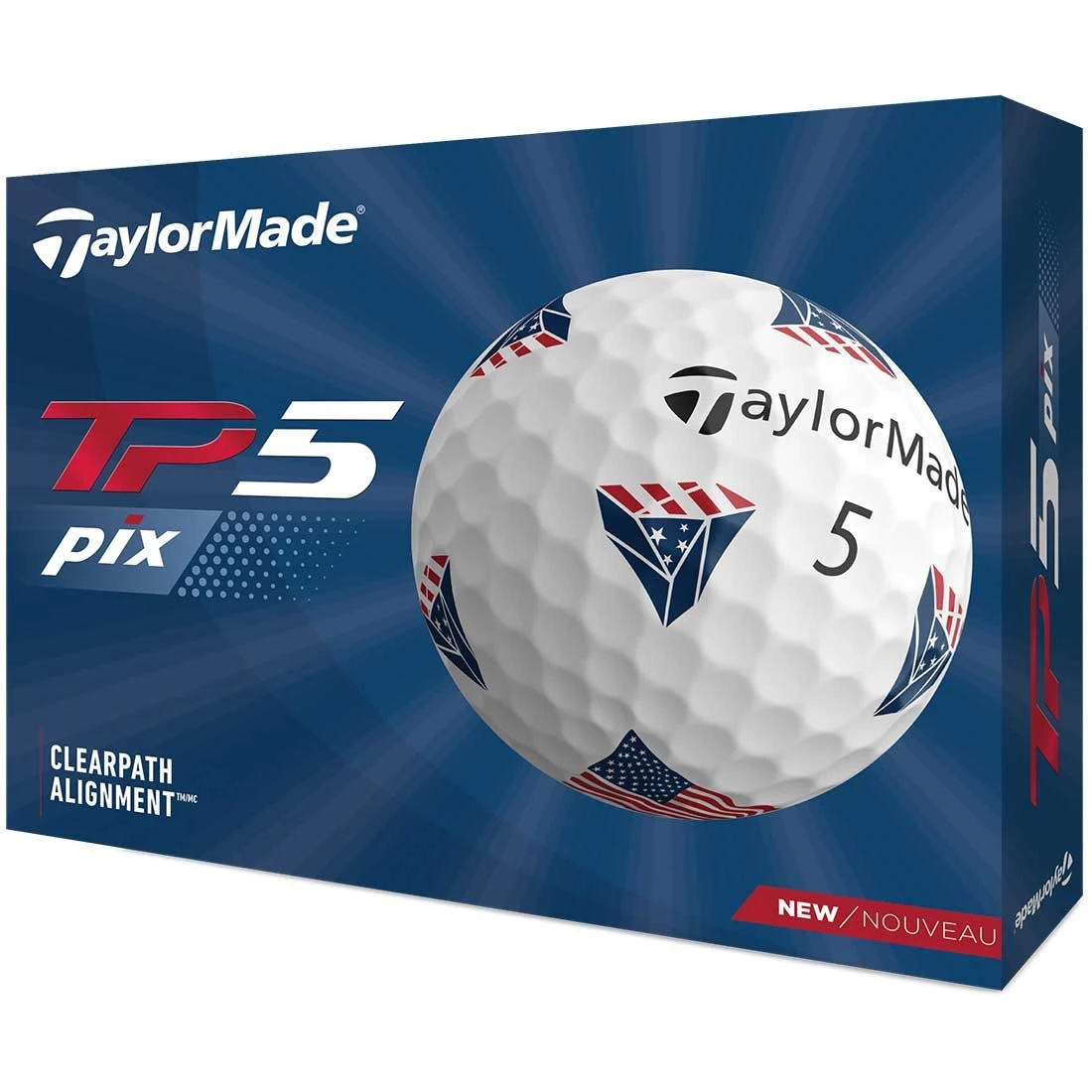 TaylorMade TP5 Pix USA Golf Balls 1 TaylorMade TP5 Pix USA Golf Balls