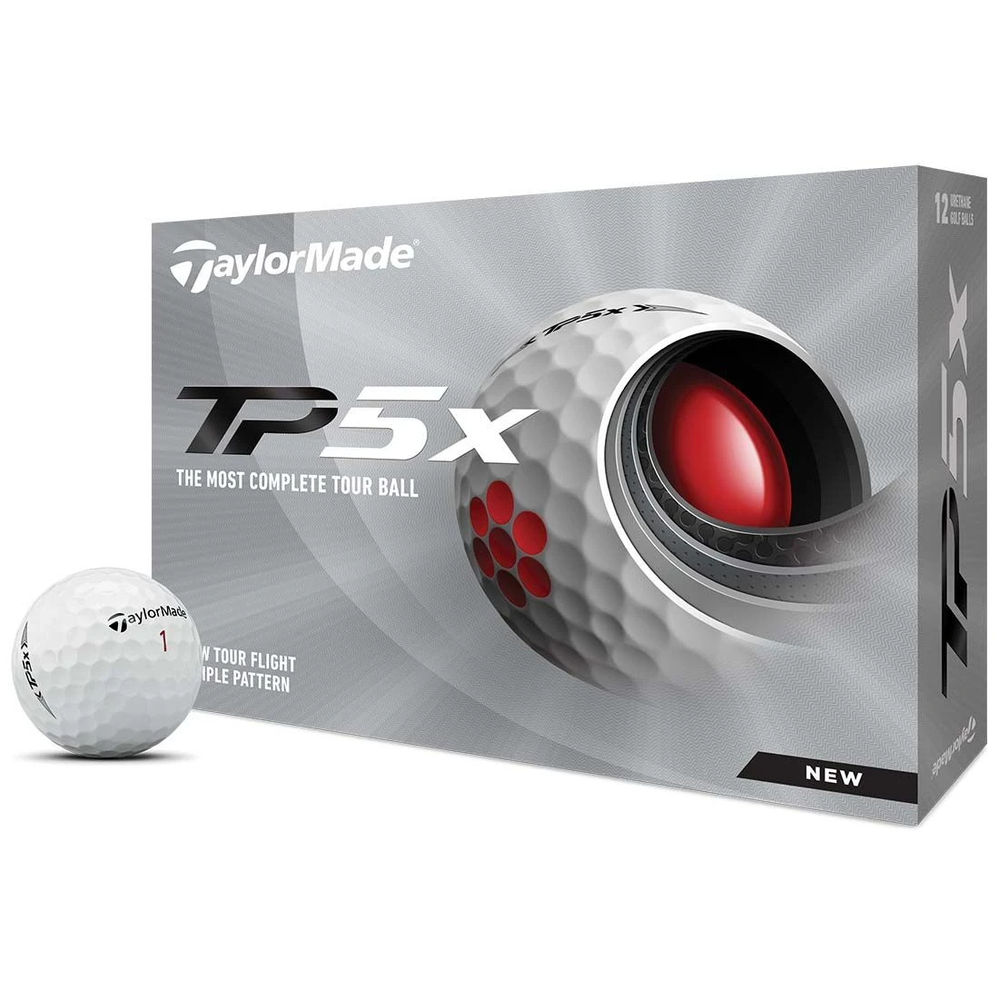 TaylorMade TP5x White Golf Balls 1 TaylorMade TP5x White Golf Balls