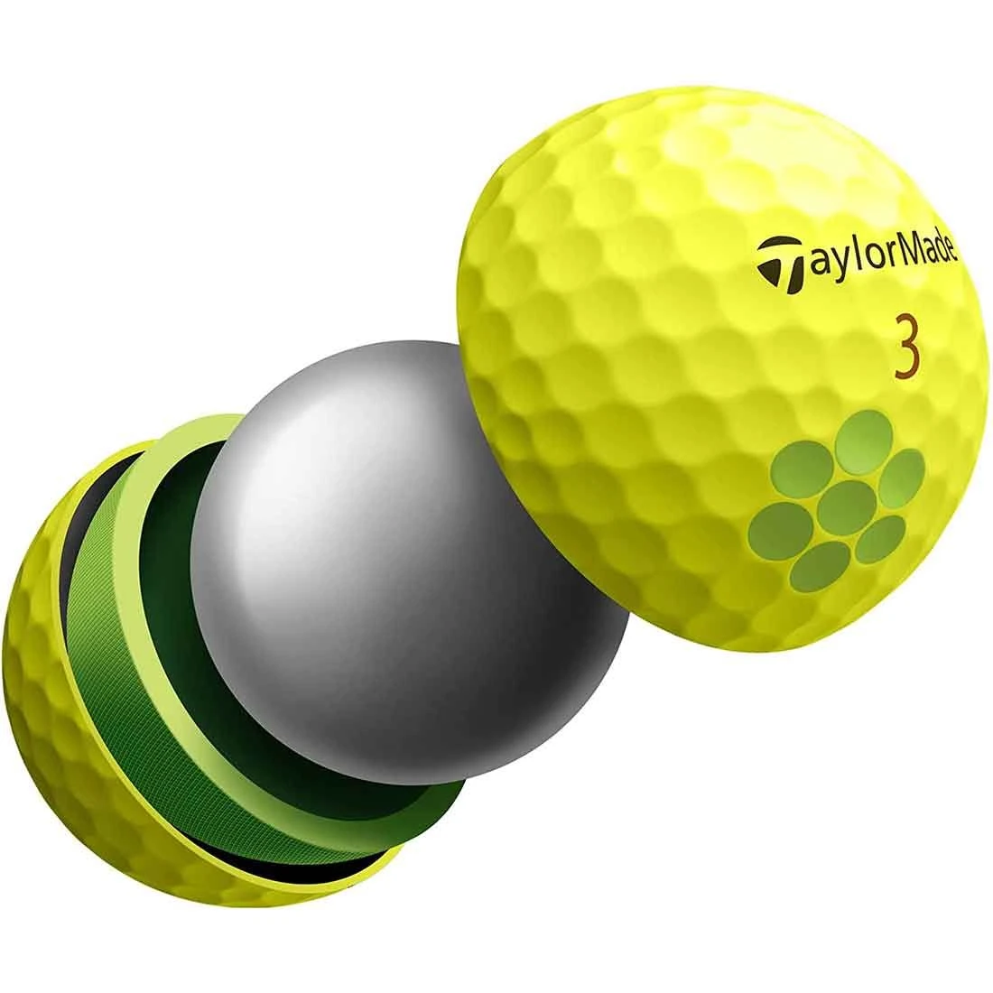 TaylorMade Tour Response Yellow Golf Balls 3 TaylorMade Tour Response Yellow Golf Balls - Image 3