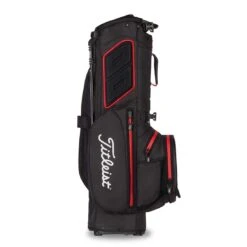 Titleist 2022 Players 4 Plus StaDry Stand Bag -Golf Equipment Store titleist 2021 players 4 plus staydry stand bag black black red back