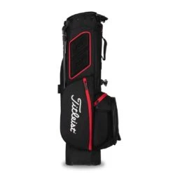 Titleist 2022 Players 4 Stand Bag -Golf Equipment Store titleist 2021 players 4 stand bag black black red back