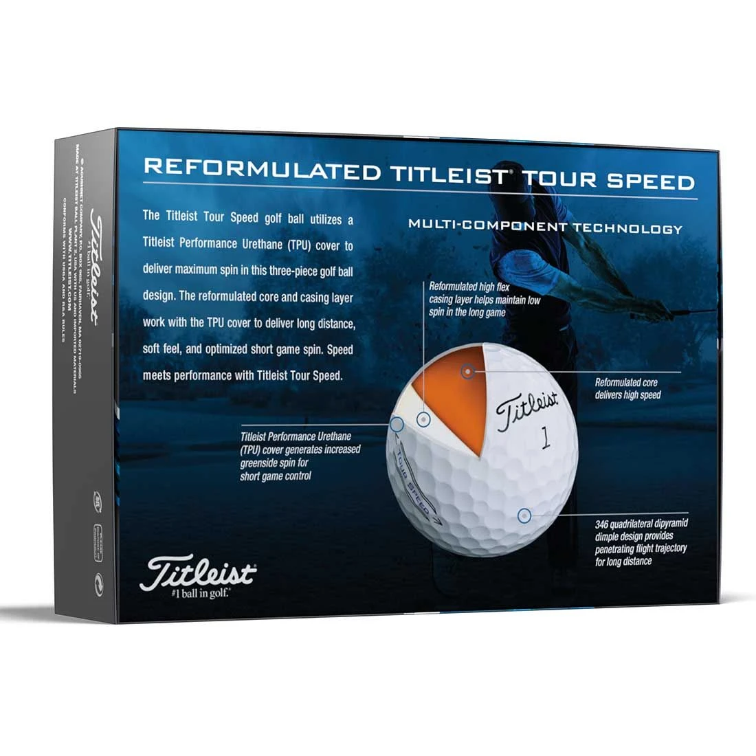 Titleist Tour Speed White Personalized Golf Balls 4 Titleist Tour Speed White Personalized Golf Balls - Image 4
