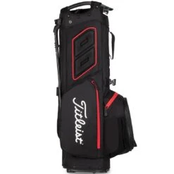 Titleist Hybrid 5 Stand Bag -Golf Equipment Store titleist 2023 hybrid 5 stand bag black black red back itempicture