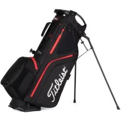 Titleist Hybrid 5 Stand Bag -Golf Equipment Store titleist 2023 hybrid 5 stand bag black black red hero itempicture