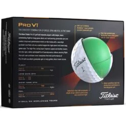 Titleist Pro V1 Yellow Golf Balls -Golf Equipment Store titleist 2023 pro v1 golf balls back itempicture 1