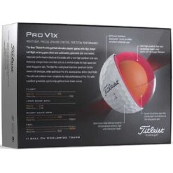 Titleist Pro V1x Yellow Golf Balls 9 Titleist Pro V1x Yellow Golf Balls -Golf Equipment Store titleist 2023 pro v1x golf balls back itempicture 1