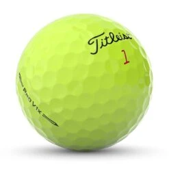 Titleist Pro V1x Yellow Golf Balls 10 Titleist Pro V1x Yellow Golf Balls -Golf Equipment Store titleist 2023 pro v1x yellow golf balls ball angle itempicture