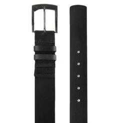 TravisMathew Jinx Leather Belt -Golf Equipment Store travismathew jinx leather belt black flat itempicture