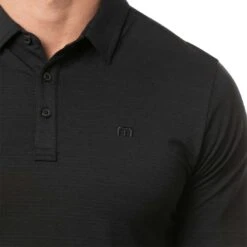 TravisMathew The Heater Polo -Golf Equipment Store travismathew the heater polo black logo itempicture