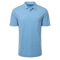 TravisMathew The Heater Polo -Golf Equipment Store travismathew the heater polo heather heritage blue front itempicture