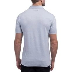 TravisMathew The Heater Polo -Golf Equipment Store travismathew the heater polo heather microchip back itempicture