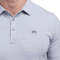 TravisMathew The Heater Polo -Golf Equipment Store travismathew the heater polo heather microchip logo itempicture