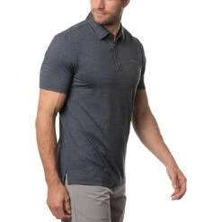 TravisMathew The Heater Polo -Golf Equipment Store travismathew the heater polo vintage indigo side itempicture