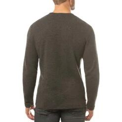 TravisMathew Cloud Waffle Crew -Golf Equipment Store travismathew waffle cloud crew charcoal back itempicture