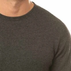 TravisMathew Cloud Waffle Crew -Golf Equipment Store travismathew waffle cloud crew charcoal logo itempicture