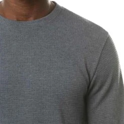 TravisMathew Cloud Waffle Crew -Golf Equipment Store travismathew waffle cloud crew vintage indigo logo itempicture