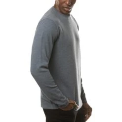 TravisMathew Cloud Waffle Crew -Golf Equipment Store travismathew waffle cloud crew vintage indigo side itempicture